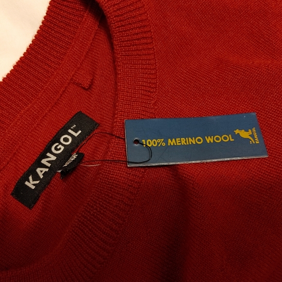 SOLD BNWT KANGOL MEN'S 100% merino wool  SWEATER - Picture 5 of 7
